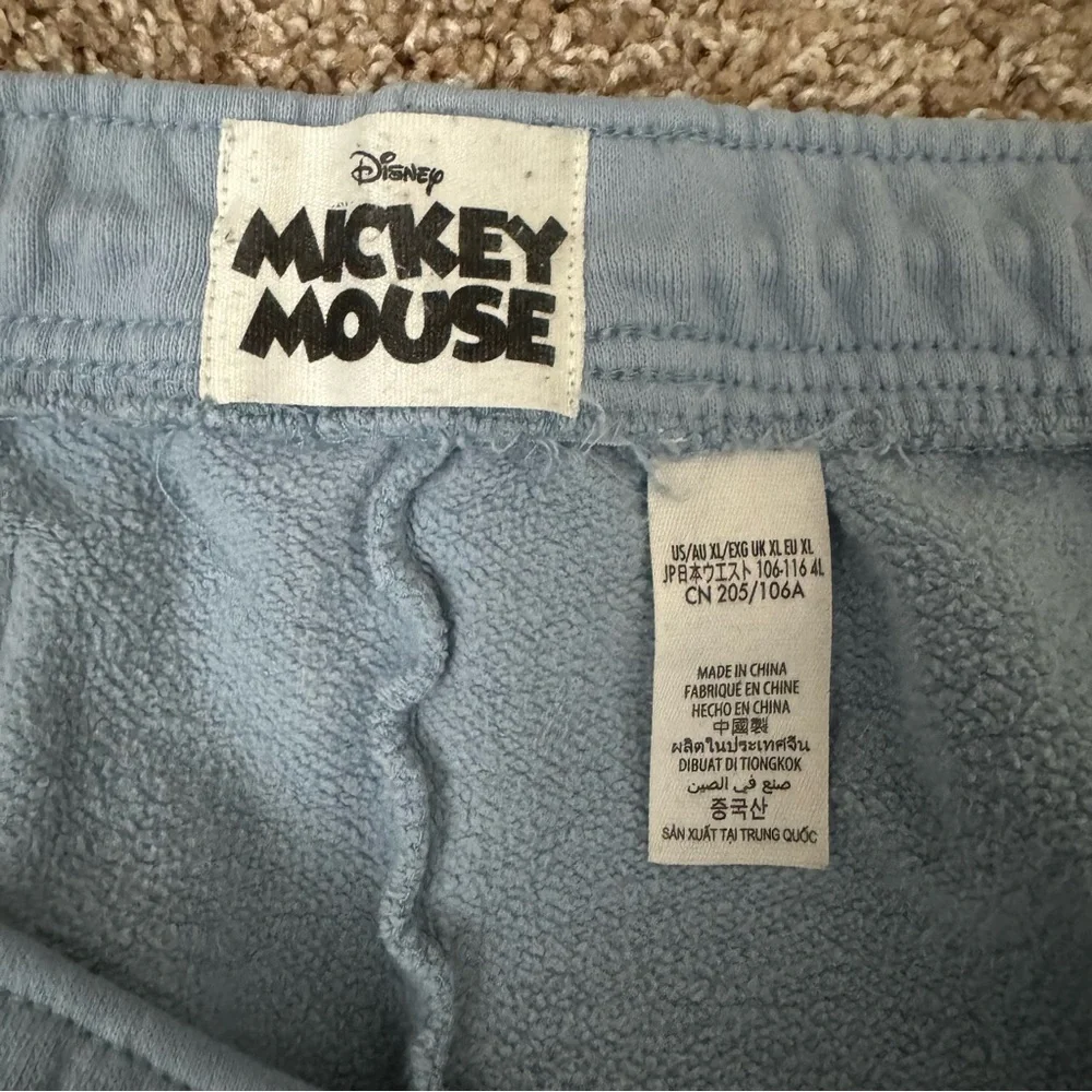 Disney Mickey‎ Mouse Genuine Mousewear Light Blue Jogger Sweatpants Unisex XL